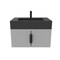 Castello Usa Nile 30-inch Gray Vanity Set with Black Top and Black Handles CB-MC-30G-BL-2053-BL - alternate 2